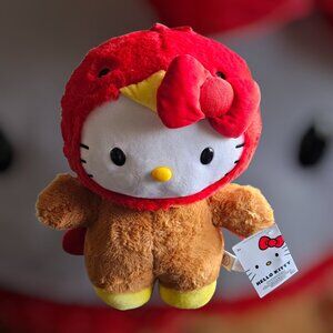 HELLO KITTY  AS TURKEY  THANKSGIVING HARVEST GREETER 18''' PLUSH BRAND NEW NWT